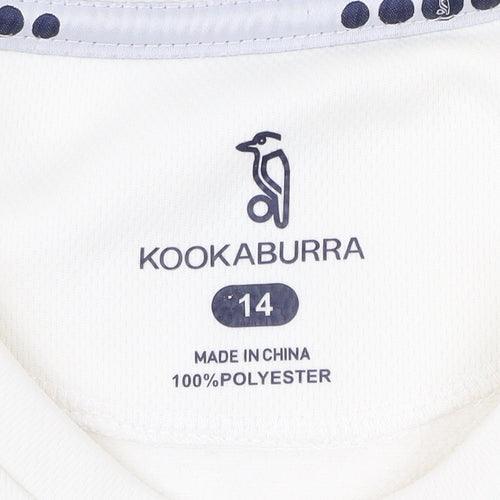 Kookaburra Women’s Ivory Polyester V-Neck Sweatshirt Size 14