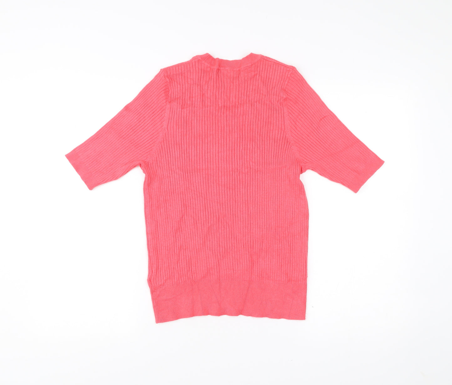 Marks and Spencer Womens Pink Size 14 Knit Short Sleeve Top