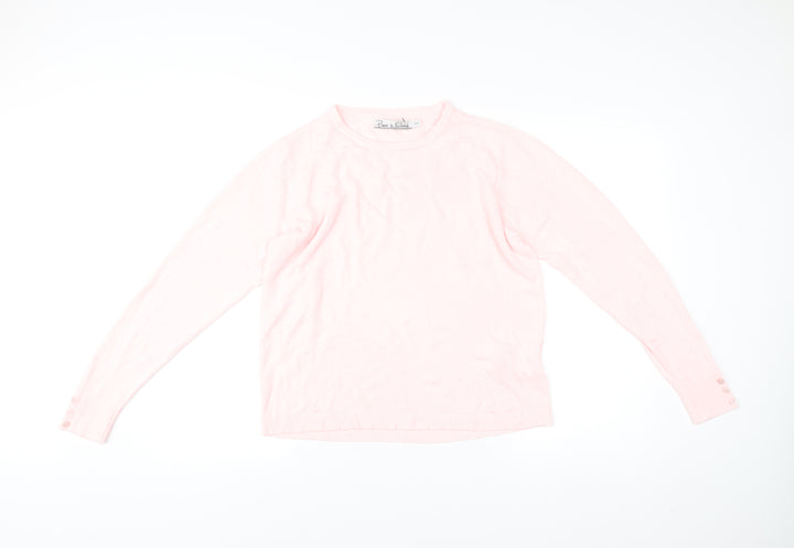 Pure & Natural Women’s Pink Acrylic Pullover Jumper Size 18 Plus