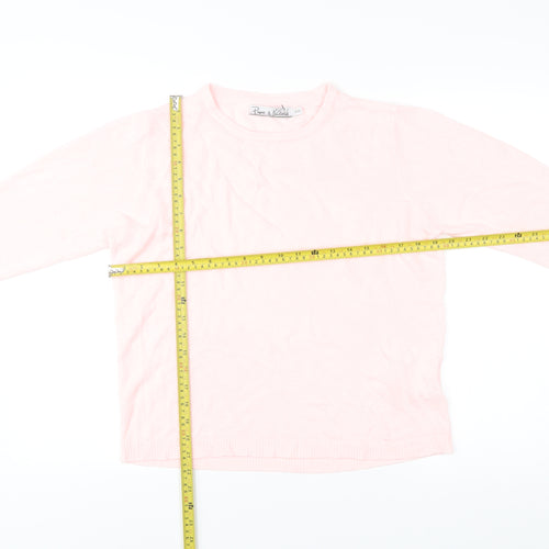 Pure & Natural Women’s Pink Acrylic Pullover Jumper Size 18 Plus