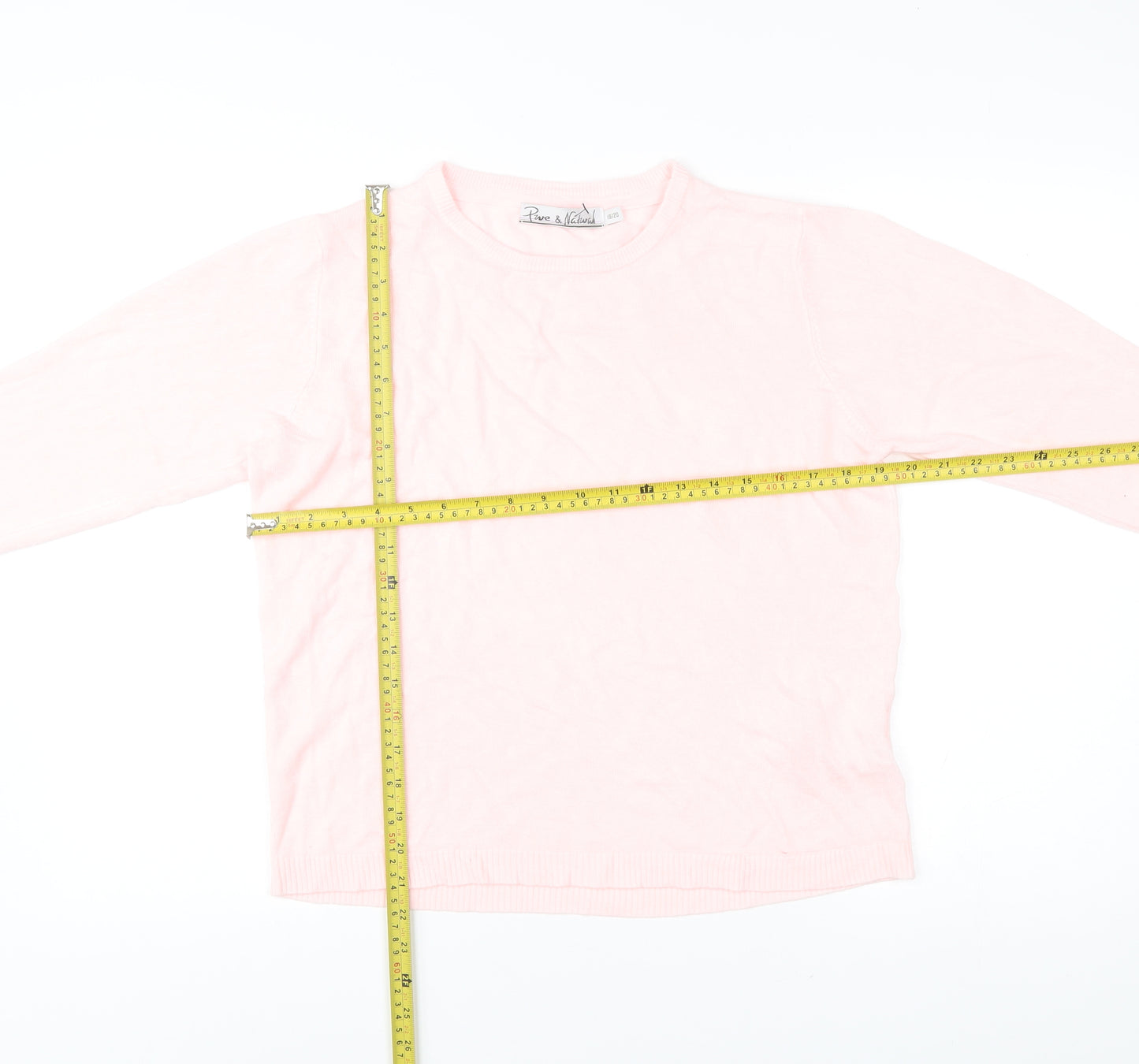Pure & Natural Women’s Pink Acrylic Pullover Jumper Size 18 Plus