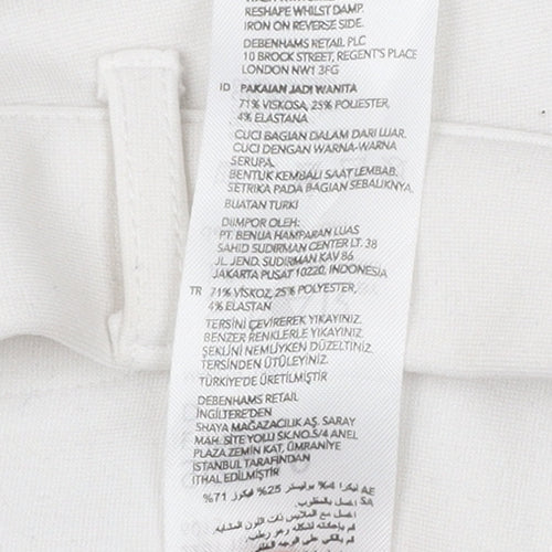 Star by Julien Macdonald Womens White Size 10 Slim Jegging Trousers