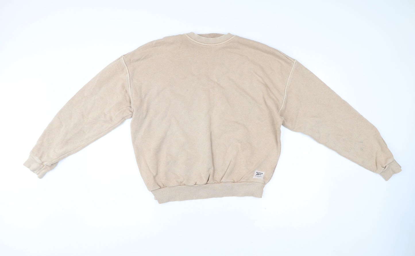 Reebok Women’s Beige Small Pullover Sweatshirt Casual Classic