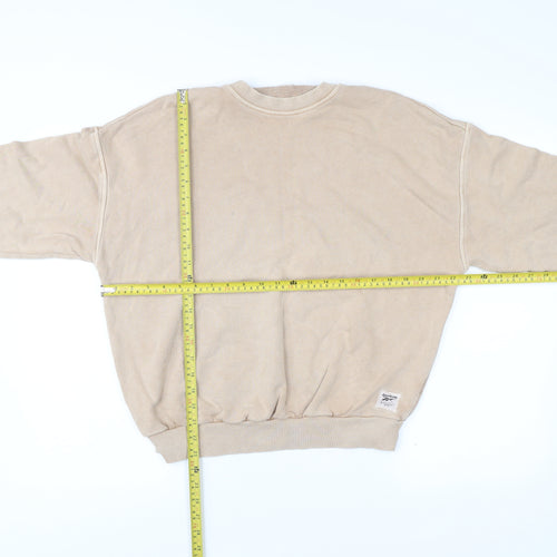 Reebok Women’s Beige Small Pullover Sweatshirt Casual Classic