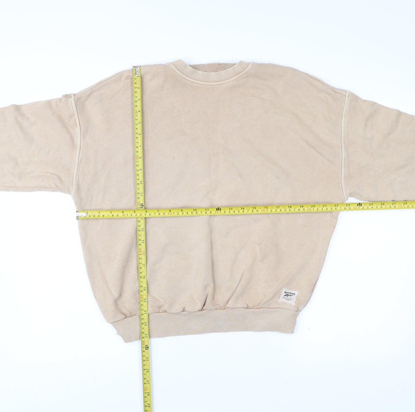 Reebok Women’s Beige Small Pullover Sweatshirt Casual Classic