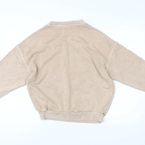 Reebok Women’s Beige Small Pullover Sweatshirt Casual Classic