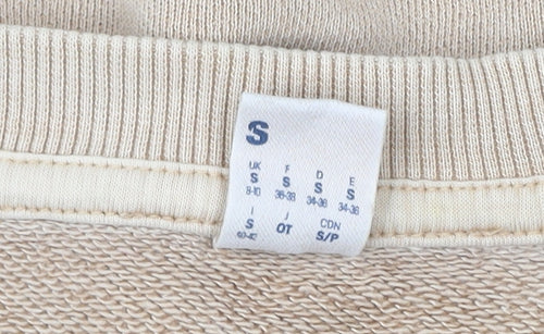 Reebok Women’s Beige Small Pullover Sweatshirt Casual Classic