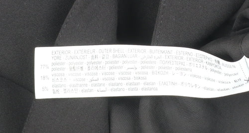 Bershka Womens Black Blazer Size L Double-Breasted Notch Lapel Workwear Jacket