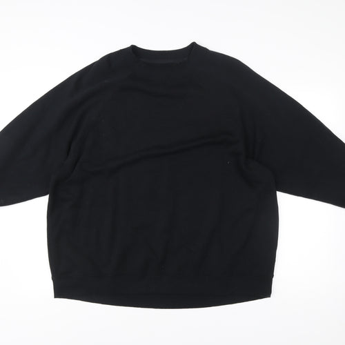 American Eagle Mens Black L Pullover Sweatshirt Crew Neck