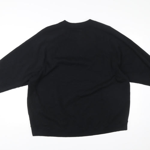 American Eagle Mens Black L Pullover Sweatshirt Crew Neck