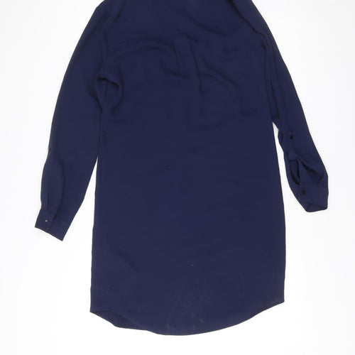 Adrienne Vittadini Women’s Blue Shift Dress Size 6 Long Sleeve Workwear