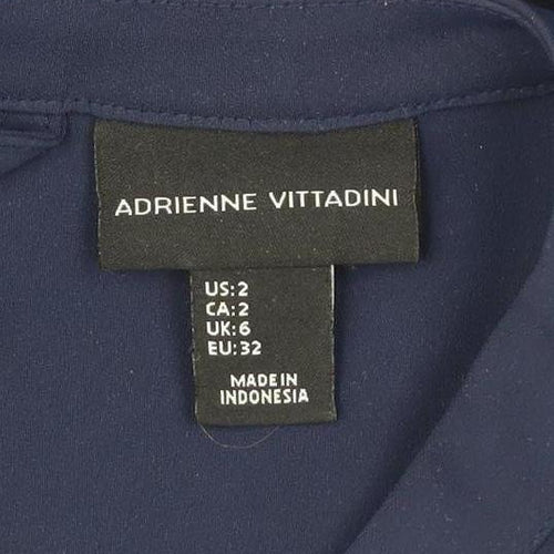 Adrienne Vittadini Women’s Blue Shift Dress Size 6 Long Sleeve Workwear
