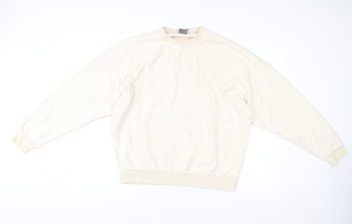 ASOS Men’s Beige Crew Neck Pullover Sweatshirt Size L