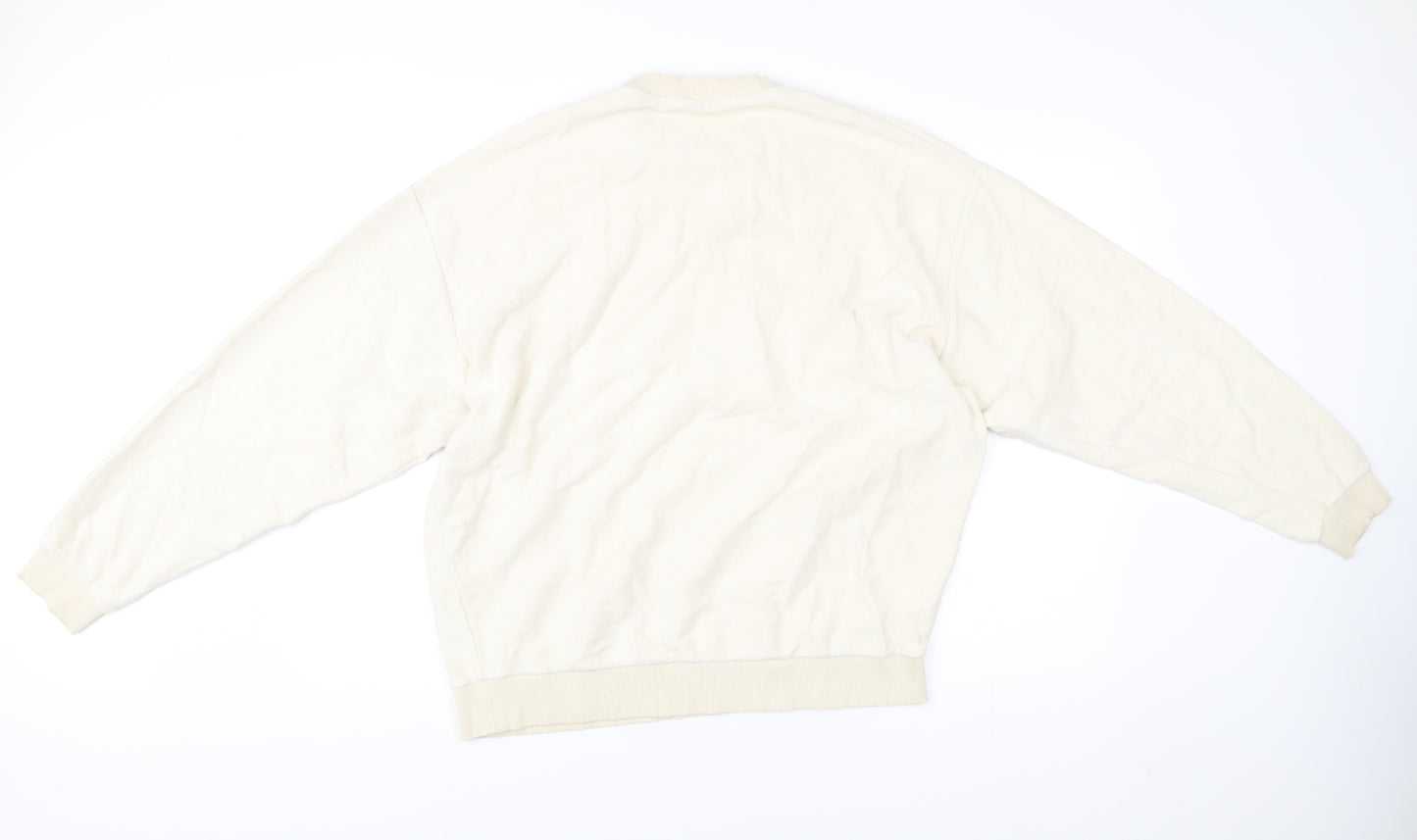 ASOS Men’s Beige Crew Neck Pullover Sweatshirt Size L