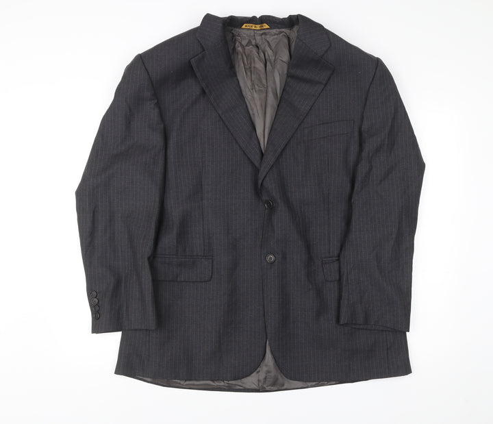 Marks & Spencer Men’s Grey 46S Wool Pinstripe Blazer Jacket