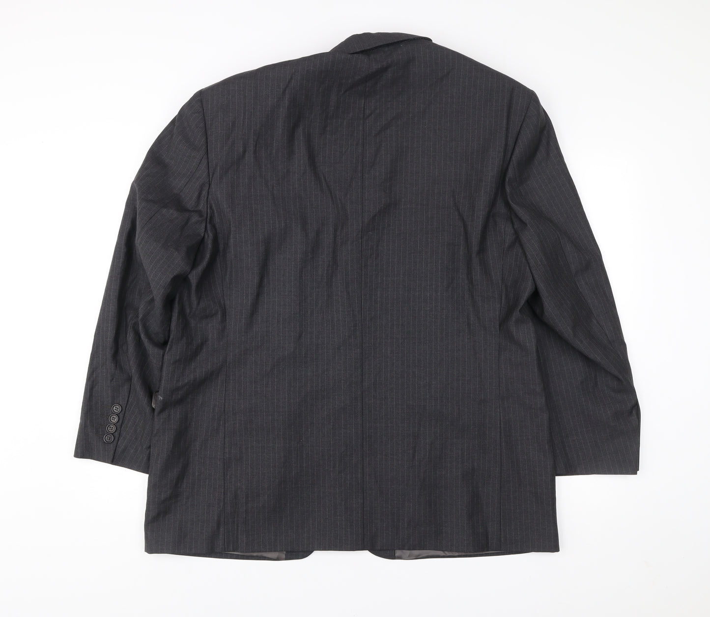 Marks & Spencer Men’s Grey 46S Wool Pinstripe Blazer Jacket