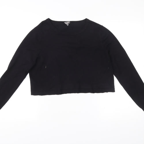 Phase Eight Womens Black Size 10 Crew Neck Long Sleeve Jumper