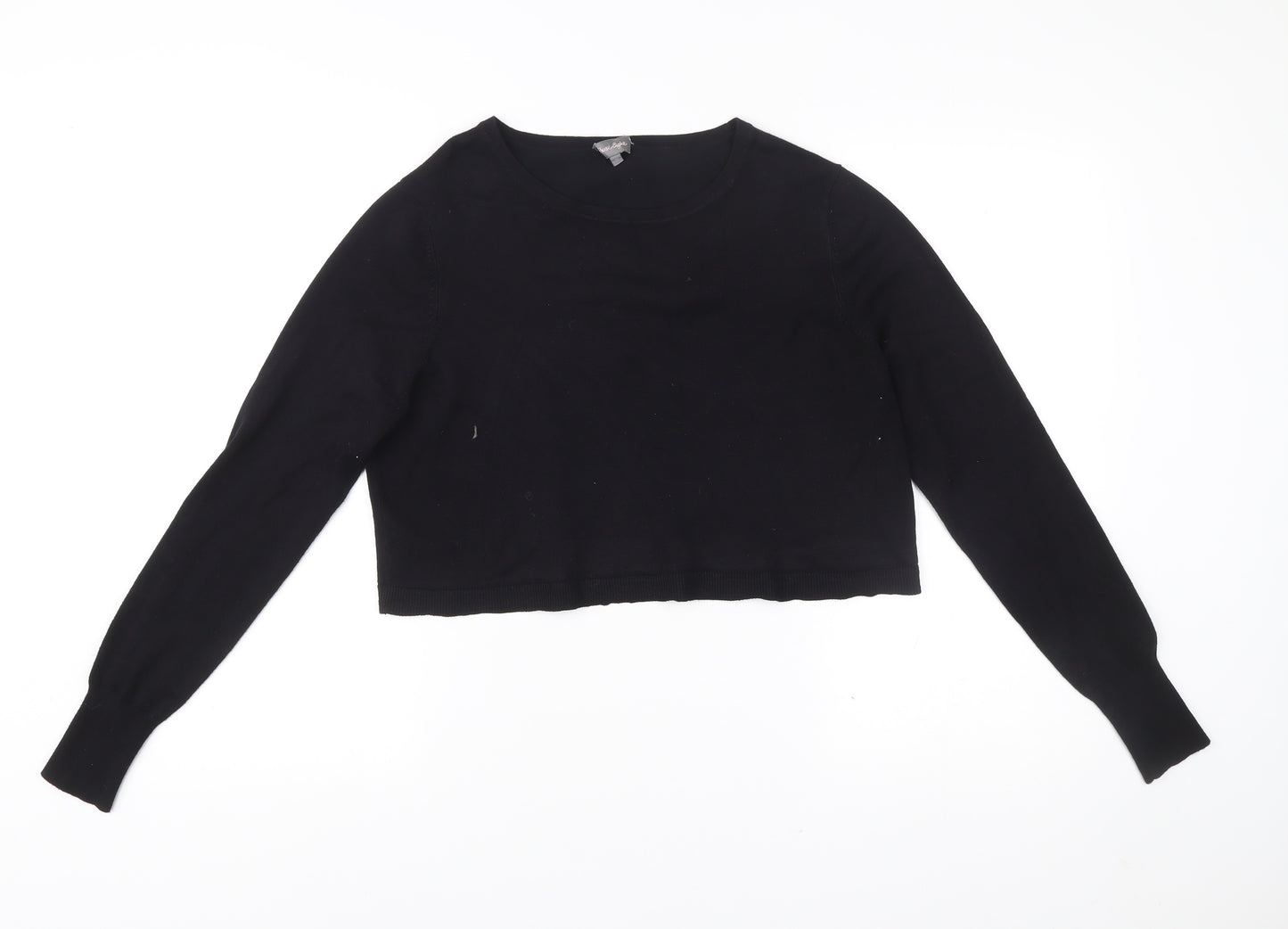 Phase Eight Womens Black Size 10 Crew Neck Long Sleeve Jumper