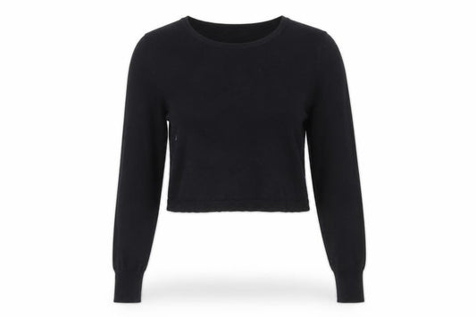 Front view of Phase Eight women’s black, size UK 10, crew neck long sleeve jumper
