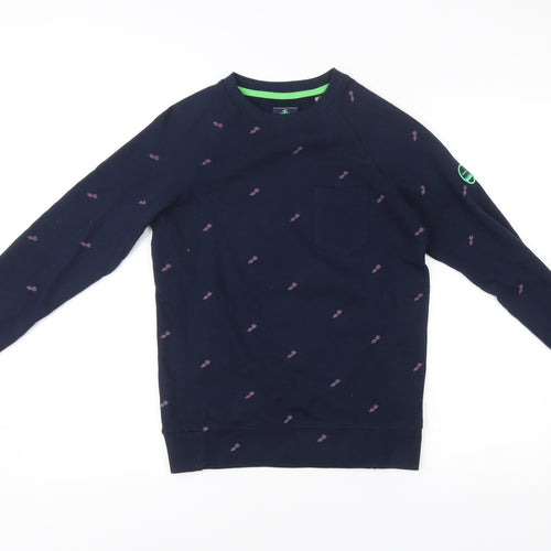 O'Neill Boys Blue Cotton Crew Neck Graphic Sweatshirt Age 12 Years