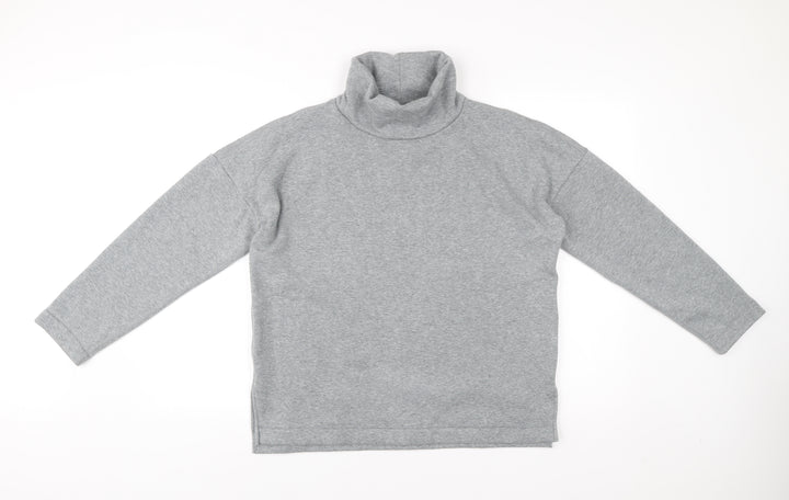 Next Women’s Grey Roll Neck Sweatshirt Size 12 Long Sleeve
