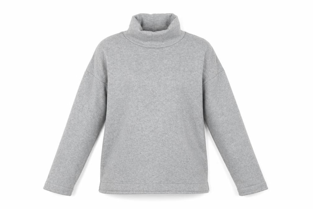 Front view of Next Women’s Grey Roll Neck Sweatshirt, size UK 12, Long Sleeve