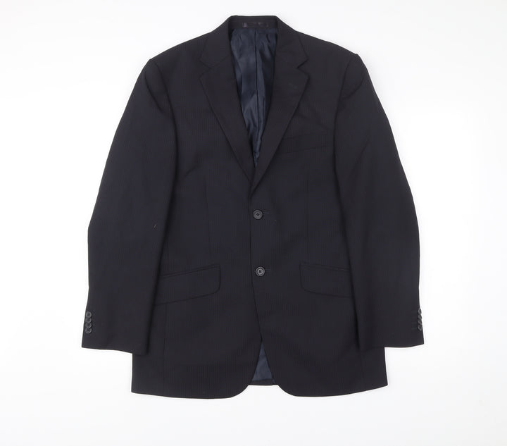 George Men’s Navy Blue 36R Suit Jacket Single Breasted Formal