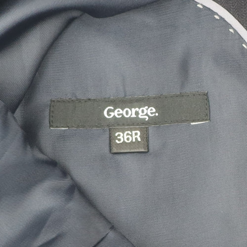 George Men’s Navy Blue 36R Suit Jacket Single Breasted Formal