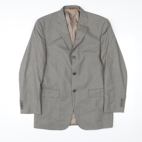 Marks and Spencer Men’s Grey Wool Suit Jacket Blazer 38 Chest