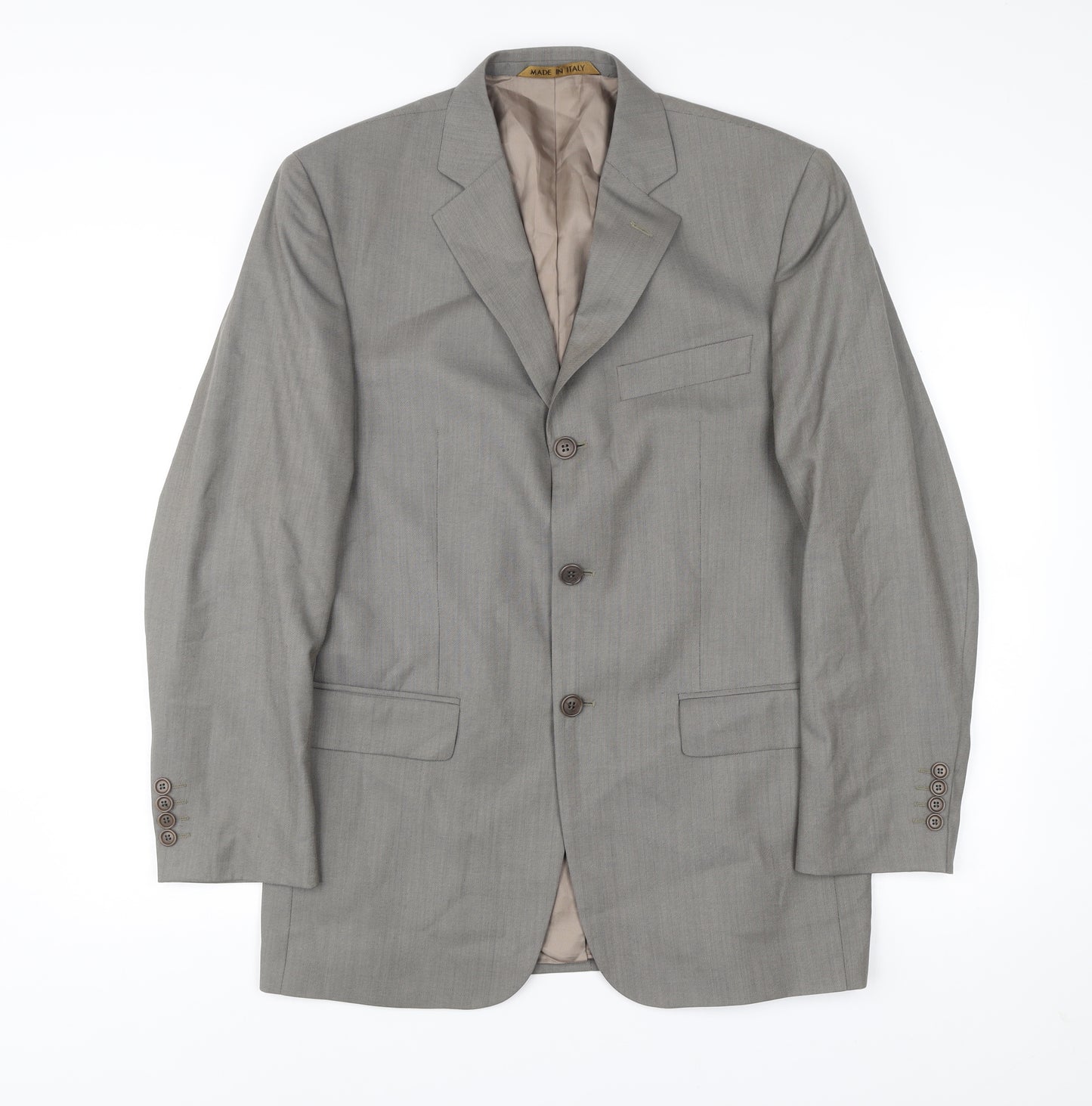 Marks and Spencer Men’s Grey Wool Suit Jacket Blazer 38 Chest