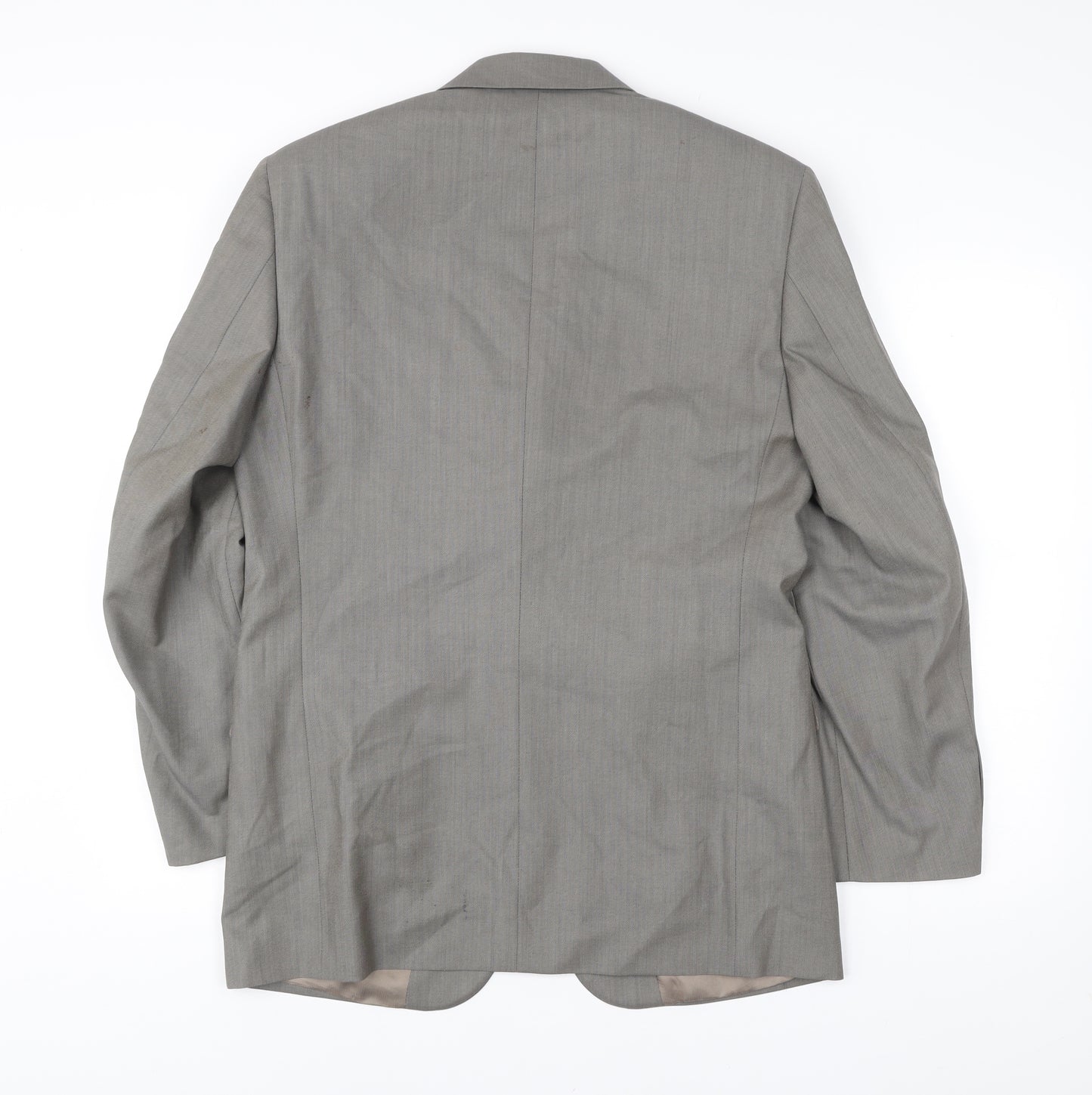Marks and Spencer Men’s Grey Wool Suit Jacket Blazer 38 Chest