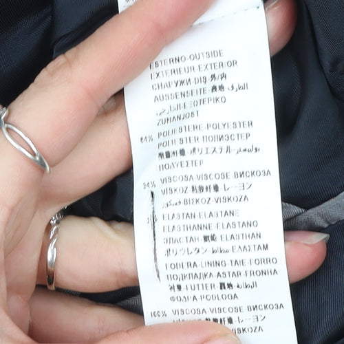 Benetton Mens Black Blazer Jacket Size 50 Chest 40 Two Button Formal