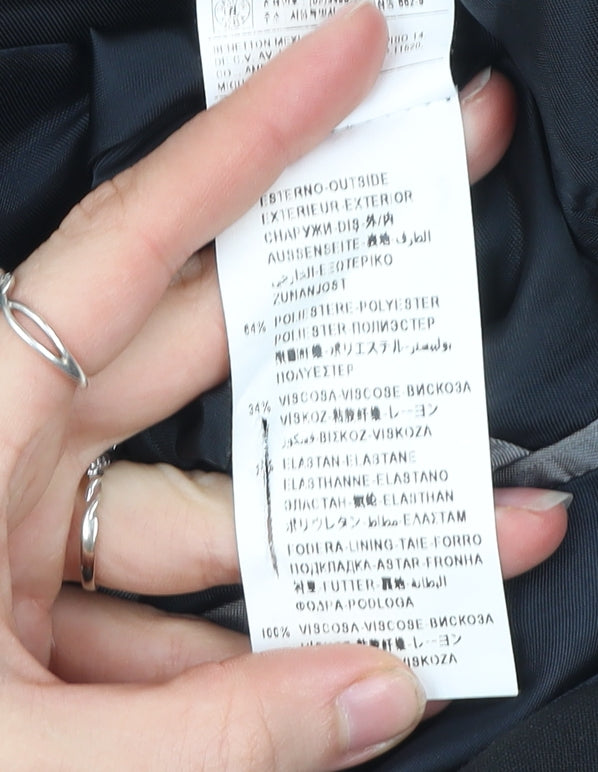 Benetton Mens Black Blazer Jacket Size 50 Chest 40 Two Button Formal