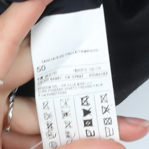 Benetton Mens Black Blazer Jacket Size 50 Chest 40 Two Button Formal