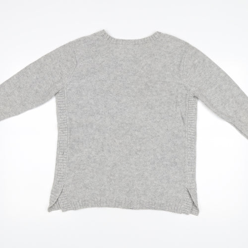 BHS Women’s Grey Cable-Knit Pullover Jumper Size 16