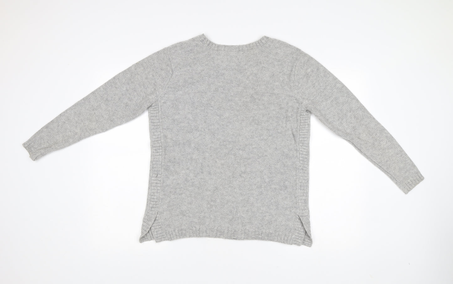 BHS Women’s Grey Cable-Knit Pullover Jumper Size 16