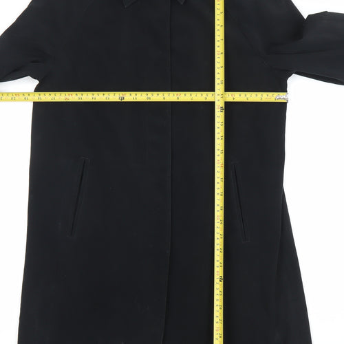 Next Womens Black Polyester Coat UK 8 Workwear Overcoat