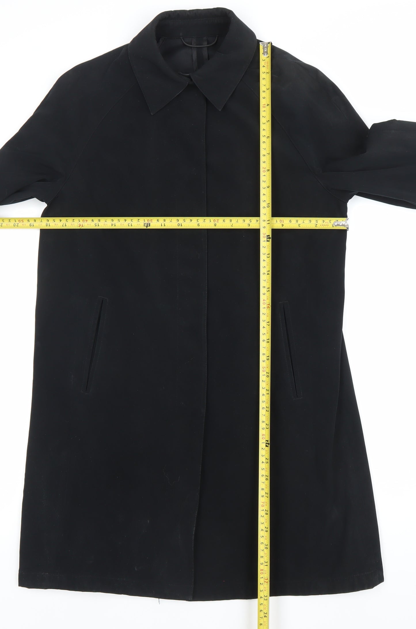 Next Womens Black Polyester Coat UK 8 Workwear Overcoat
