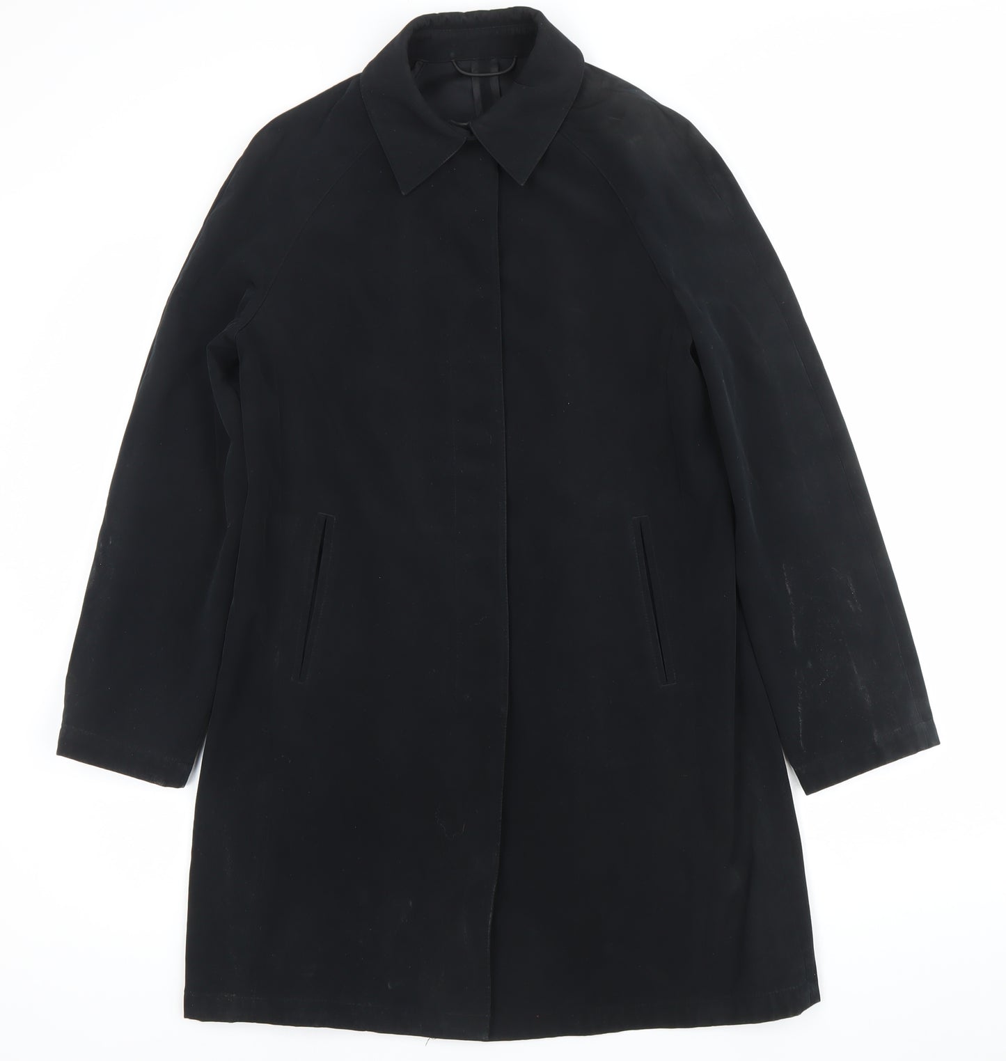 Next Womens Black Polyester Coat UK 8 Workwear Overcoat
