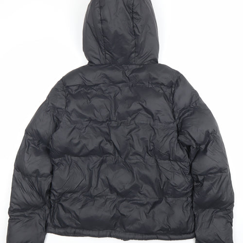Pink Soda Women’s Black UK 8 Puffer Jacket Hooded Lightweight