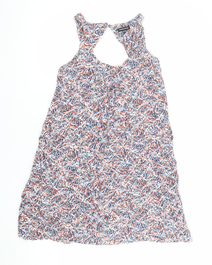 Warehouse Womens Multicoloured Viscose Tank Dress Size 10