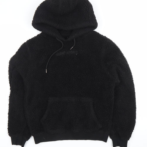 Night Addict Womens Black Hoodie M Pullover Hooded Polyester Warm