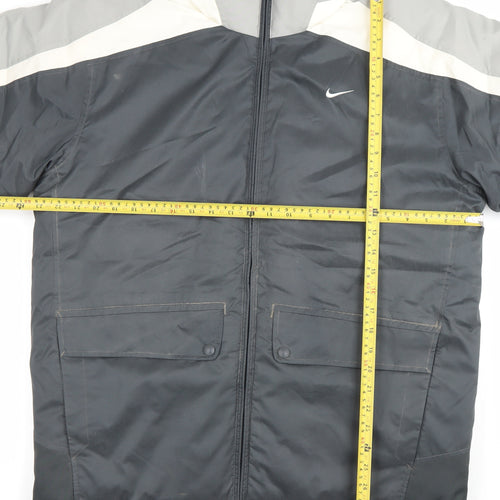 Nike Unisex Adults Grey Polyester Puffer Jacket Size M