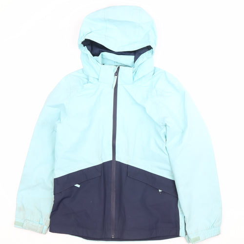 Mountain Warehouse Boys Blue Waterproof Hooded Rain Coat Jacket 11-12 Years