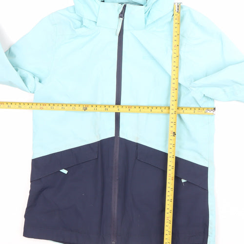 Mountain Warehouse Boys Blue Waterproof Hooded Rain Coat Jacket 11-12 Years
