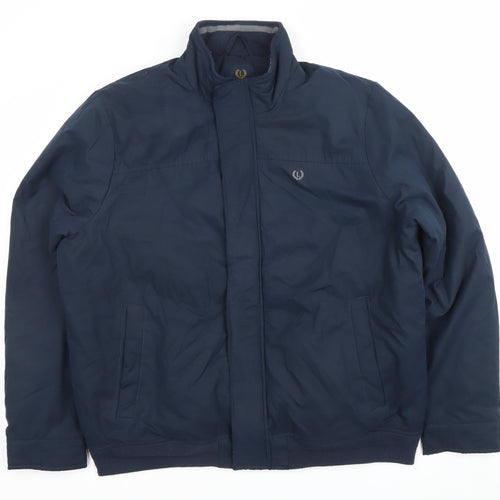 Lincoln Men’s Blue XL Jacket Regular Fit Mid-Length Cotton Blend