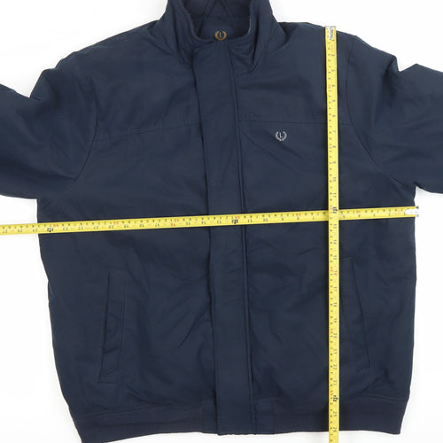 Lincoln Men’s Blue XL Jacket Regular Fit Mid-Length Cotton Blend