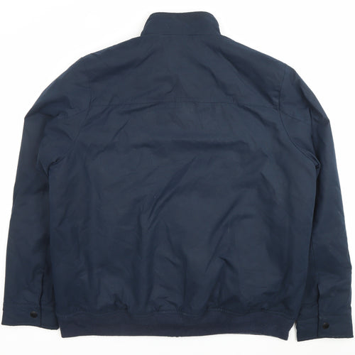 Lincoln Men’s Blue XL Jacket Regular Fit Mid-Length Cotton Blend