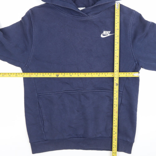 Nike Boys Blue Pullover Hoodie 12-13 Years Regular Fit Sportswear