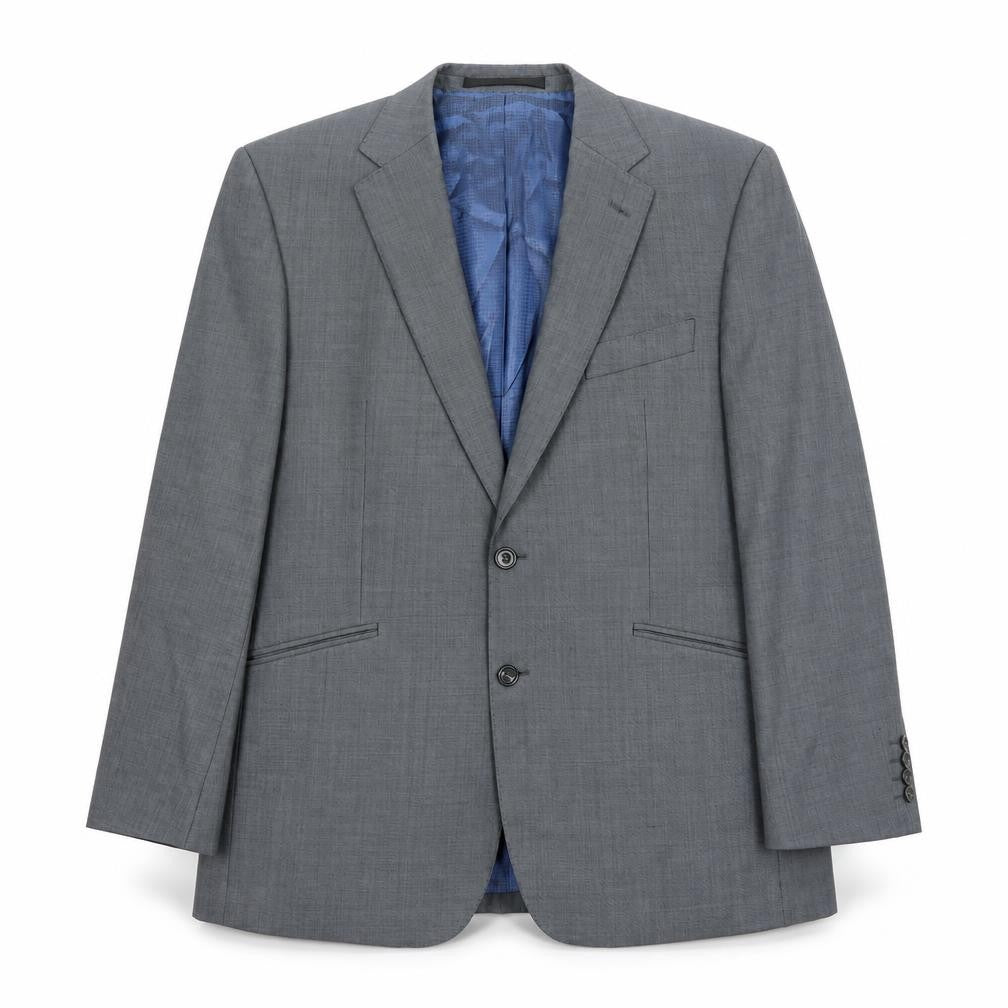Front view of Marks & Spencer Women’s Grey Wool Suit Jacket, size UK 42, Regular Fit